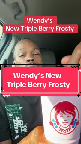 Trying Wendy’s New Triple Berry Frosty #wendys #frosty #tripleberry #Foodie #FoodTok 