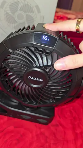 Cute mini Fan 😍 Gaiatop Clip-on Camping Fan, 3 speed with LED Light #fan #portable #minifan #lsmhousehold 