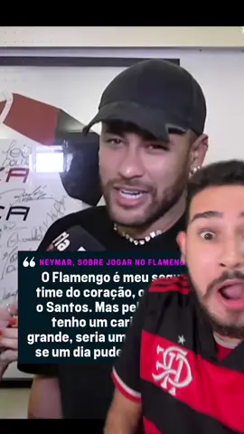 Neymar fala que o Flamengo é seu segundo time do coração #flamengo #neymar #mengao #neymarjr #nacaorubronegra #vamsoflamengo 