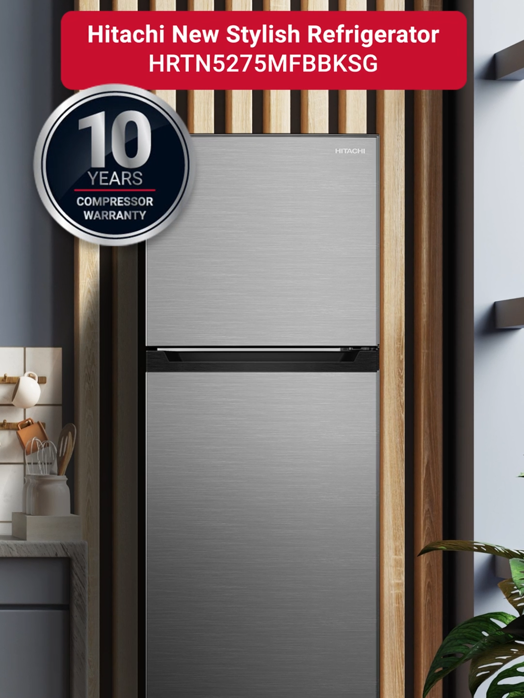 Living large in a small space starts with the right appliances. Hitachi New Stylish 2 Door Refrigerator.  Store drinks easily with its 6-litre convenient door racks and enjoy fresh food for longer with the Surround Air Cooling system. Item Featured: HRTN5275MFBBKSG #Hitachi #HitachiSingapore #HomeAppliances #HitachiHomeAppliances  #Refrigerator #FYPSG #FridgeGoals #FridgeTok #SGKitchen
