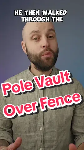 A man pole vaulted over the fence into South Korea #polevault #funny #funnyvideos #funnyvideo #funfacts #fyp 