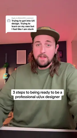 Replying to @Mnlrdz90 Getting into UI/UX design? Here's my suggestions on how to go from 0 to product designer 👇 Btw, this is how I started my design career 13 years ago! In order to learn any skill, you have to practice... a lot. But in order to practice, you need to know how to use the tool to practice. If you're learning ui design or ux design, that tool is Figma! STEP 1: Learn the basics of Figma design first. You don't need to know workflow stuff like auto layout or components--just learn the hotkeys and how to work with frames. STEP 2: From there, you need to practice. But don't just wing it! See, you're trying to build your visual eye. When you are trying to use your imagination to make things from scratch, you're likely going to hit a lot of roadblocks specifically, your designs won't look like what you saw in your head. THAT'S WHY YOU SHOULD COPY. So go to Dribbble or Pinterest, find some great UI designs, and recreate them. When you begin to copy, you'll start building your skills and you'll find patterns in one design to the next and slowly you'll start to find yourself designing faster. It's here that you'll hit the peak of 