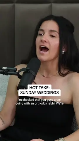 Weigh in: how do you feel about Sunday weddings? From the latest Okay Sister episode - Wedding Update: Maid of Honor Has Demands  Link in our bio to watch the full episode on YouTube or listen wherever you get your podcasts 🎥🎧 Wearing: @Whimsy + Row  #hottake #hottakesonly #hottakes #weddingtiktok #weddingtok #weddingdayvibes 