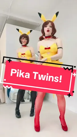 Pika twins 🥳 #pika #pikachu #pikachugirl #pikapika #pokemon #cosplay #duo 