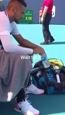 Caption this 👇🏾  #kyrgios #waterbottlechallenge 