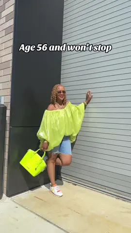 Dont let age stop you! Keep going 💚 #blackgirlstreetstyle #flyageless #over50stylein #travelladyshops #blkgirlover50 #retiredlife #over50women #agelessbeauty #over50retired @Julie Vos @Fly Hip Ageless @target @ShopAKIRA @Nordstrom Rack @TJ Maxx 