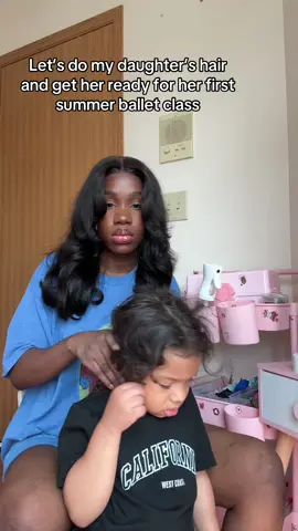 Let’s do my daughter’s hair and get her ready for her first summer ballet class #fypツ 