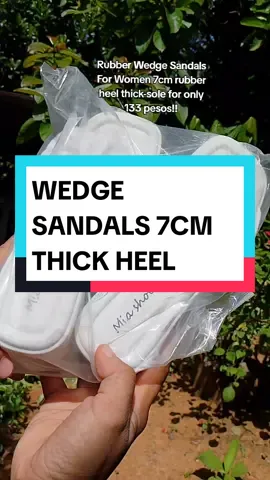 Rubber Wedge Sandals For Women 7cm rubber heel thick-sole for only 133 pesos!! #sandals#womensandals#rubberwedgesandals#thicksole#affordable#fashion#footwear#bestseller#trending#foryou#fyp