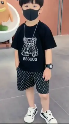 Terno for Kids Boy Pure Cotton Basic Black with simple print 1-5yrs old C47 #fypシ゚viral # #affiliatemarketing 