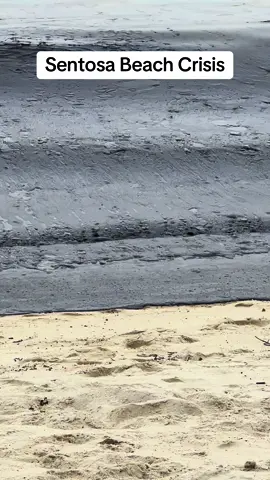 Sentosa Beach update #Sentosa oil spill #OilSpill 