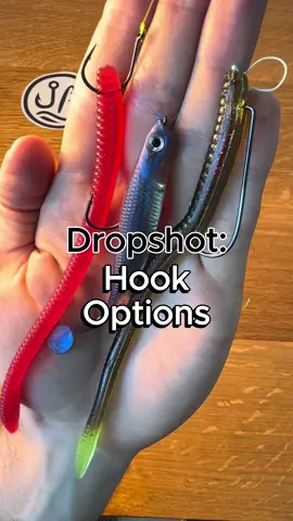Three dropshot hook options for bass fishing #fishing #fishingtips #largemouthbass #bassfishing #largemouthbassfishing #howto 
