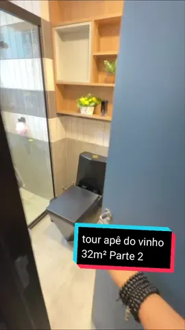 Tour apê do vinho 32m² Parte 2. Todo inspirado em uma ADEGA! 🍷 Para ver vídeo completo link na Bio. #tour #decor #arquitetura #adega 