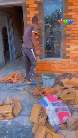 installation of old English bricks tiles @ markudi Benue state 