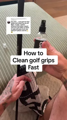 Replying to @andrewhoeft757 the best method to clean golf grips!  #golf #golfer #golftiktok #golfswing #golftok