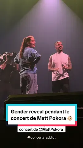 Gender reveal pendant le concert de @Matt Pokora au zénith d’Amiens … J’en ai fait beaucoup des concerts de Matt mais j’avais pas encore eu le cas de la gender reveal EXCELLENT et quel souvenir pour elle 🥹🥹 #mattpokora #genderreveal #epicentretour #concert #pourtoi 