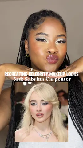 BRAND-MAKEUP SERIES: Recreating my fav celeb Makeup Looks! Next up we have the Ms @Sabrina Carpenter 's Met Gala Look done by @cgonzalezbeauty  The way her new song has been stuck in my head is insane so it was a must one of her looks were next 🤭 Products Used: @NYX Professional Makeup  @elfcosmetics  @got2b  @realtechniques   @Fenty Beauty  #recreatingcelebritylooks #celebmakeup #part3  #eyeshadowlooks #sabrinacarpenter #sabrina 