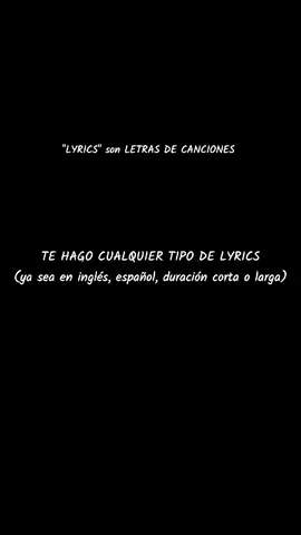 Si te interesa que te haga lyrics solo escríbeme y yo te respondo todas tus dudas.