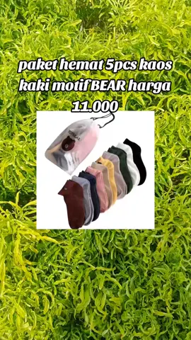 paket hemat 5pcs kaos kaki motif BEAR #kaoskaki 