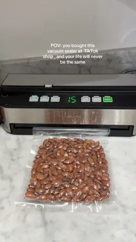 The best find on TikTok Shop so far! I can do this all day long 😅😅😅. It holds meat, veggies, and nuts really well #Beelicious #vacuumsealer #tiktokshopfinds 