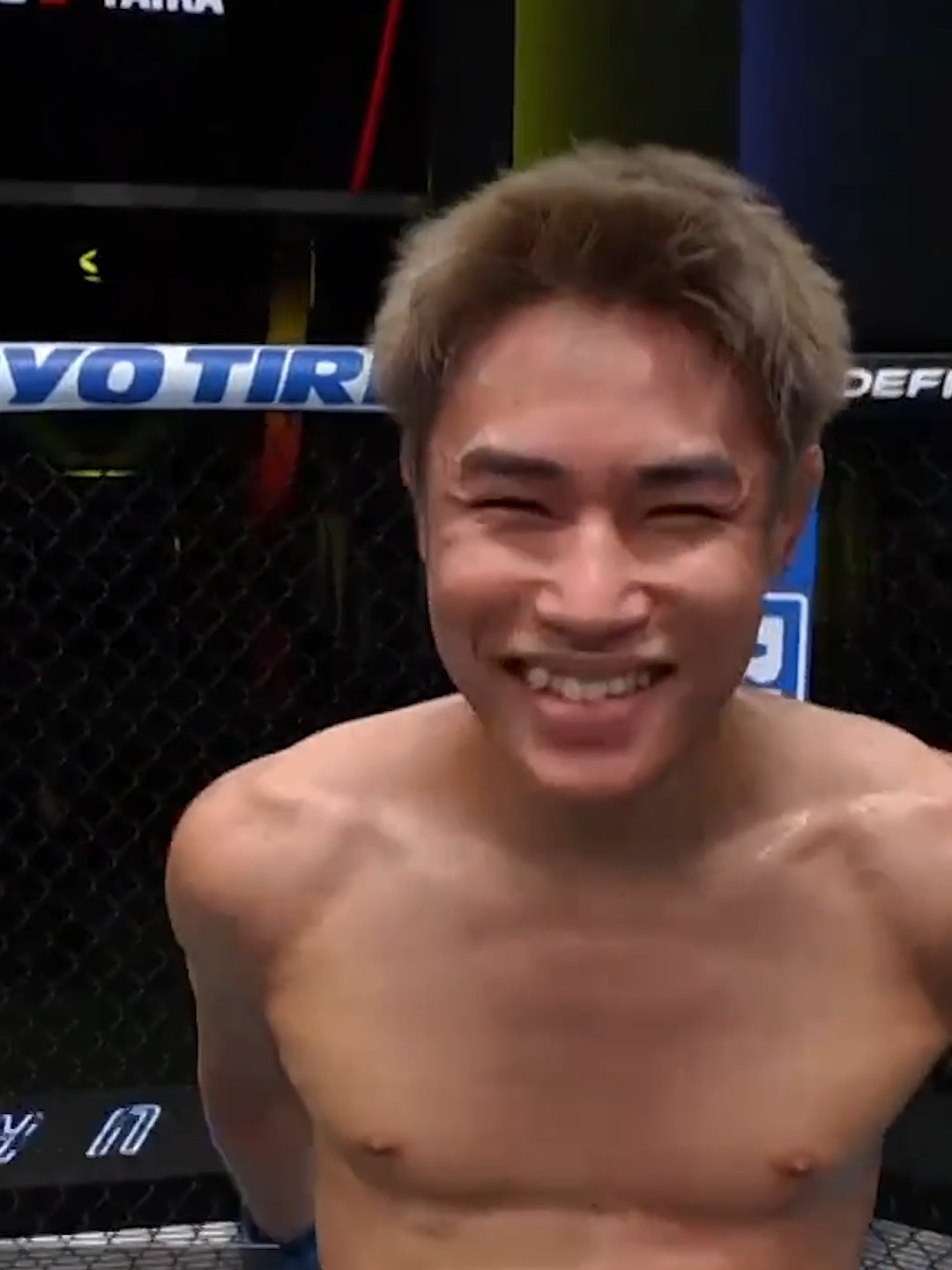TATSURO TAIRA IS HAPPY AFTER THAT TKO 😆 #tatsurotaira #UFC #mma
