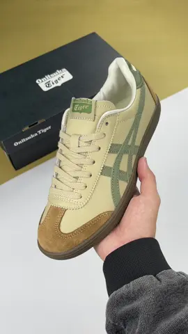 Giày Onitsuka Tiger Tokuten Beige Green, Tiger Kem Nâu Sọc Xanh Rêu#thanshoes #tiger #giay 