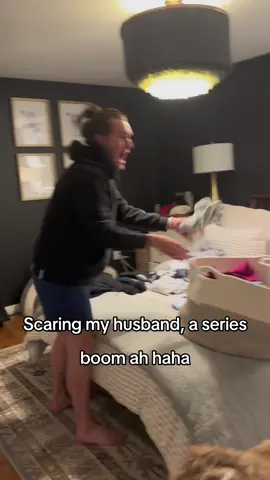 Scaring my husband, a series. #scaringpeople #scarecam #scare #scareprank #scream #husband #happyfathersday 