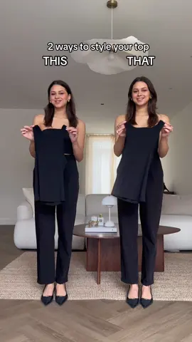 2 VIRAL ways to style your top! THIS or THAT? 💗 Save for later #fashionhack #style #stylinghack 