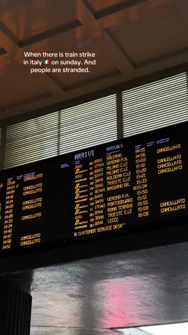 Dolce vita is when there is a train strike in italy every other week 🇮🇹  Ps: I still love living here #bellavita #italy #stike #protest #sciopero #dolcevita 