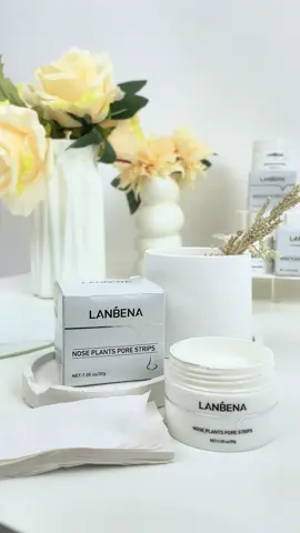 Clean your pores with Lanbena Nose Plants Pore Strips✨ #lanbena #noseporestrips #skincareessentials #blackheadsremoval 