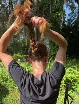 Kids wanna be outside this am so did my hair while they played. #hot #hott #floridaheat #Outdoors #sunshine #sweating #fyp #fy #hair #hairstyles #hairup #style #idea #braid #tutorial #quick #easy #momlife #momof4 #mommabear 
