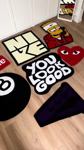 Handmade Tufting Rugs 🔥🔥 #nike #bartsimpson #simpsons #8ball #supreme #nikesneakers #tufting #rug #handmade #art 