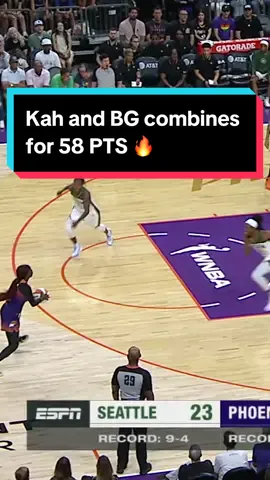 Kahleah Copper and Brittney Griner put on a masterclass in today's WIN vs. the Seattle Storm 😮‍💨 The duo showed out in front of their sold-out home crowd, dropping buckets and leading their @Phoenix Mercury squad to victory 😮‍💨 KAH STATS: 30 PTS, 6 REB, 2 AST BG STATS: 28 PTS, 9 REB, 2 BLK #WelcometotheW