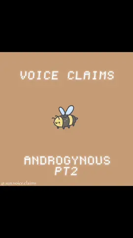 Replying to @type3loser  Androgynous Voice Claims PT2 🐝🪶 || (NOT MY AUDIO) #voiceclaimideas #voiceclaim #voiceclaims #androgynous 