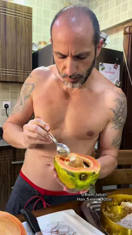 I love this papaya mix in the morning. It's nutritious and very healthy for you, especially if you are after cleansing your system of parasites, pesticides, and worms using papaya seeds. I usually add some pumpkin seeds as well, but I ran out of it the day before. The kefir yogurt will definitely support the healthy bacteria in your Digestive system and intestines.  #ramijabali #ramijabalisalon #ramijabali1 #dubaibesthairsalon #dubaibesthairstylist #dubaibestsalon #dubaibesthairstylist #bestsalonindubai #antifrizzhairtreatment #bestsalonindubai #haircutexpert #Hairspecialist #Hairscience #blondehairhairspecialist #hairextensionspecialist #tapeinhairextensions #shorthairstyle #shorthairstyles #blondehairexpert #hairextensions #redhair #bestsaloninuae #bestsaloninabudahbi #abudahbihairsalon #abudahbihairextension #hairextensionsindubai #hairextensionsdubai #hairtutorial #thinhair #salonforcurlyhairdubai #shorthaircut #undercutgirls #undercutdubai  #grayhair #greyhair #grayhairdontcare #grayhairtransformation #grayhairtransition #greyhairdontcare #greyhairtransition #greyhairjourney #papaya #papayaseeds #morningroutine #morning 