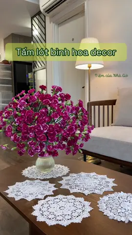 Cắm hoa decor thêm tấm lót bình là xinh hết nấc nè cả nhà yêu #cắmhoa #lótbìnhhoa #bìnhhoa #tiệmcủanhàgờ #bìnhhoaxinh 