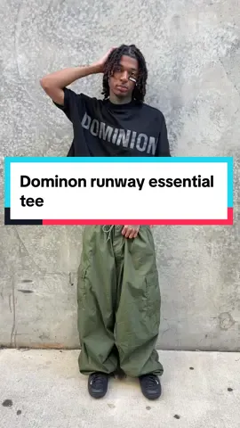 Dominion rhnway essential shirt dropping june 21st - Join the sms list for early access  - Domirunway.com  - #domirunway #dominionrunway #dominionboy #streetwear #fashiontiktok 