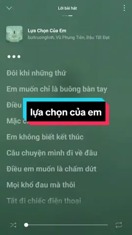 Lựa Chọn Của Em 🥀#music #lyrics #fyp #viral #trendingsong #thinhhanh #xuhuong #tramy776 #my_licee🍀 
