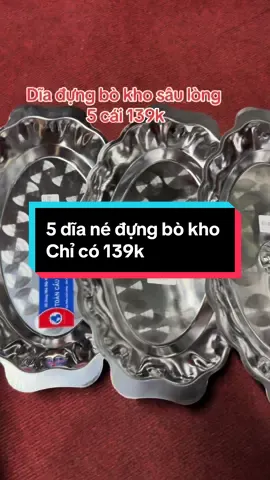 Dĩa né dựng bò kho xào mực xào bò combo 5 dĩa có hơn 100k #diainoxhapgà #diabokho #giadung39k 