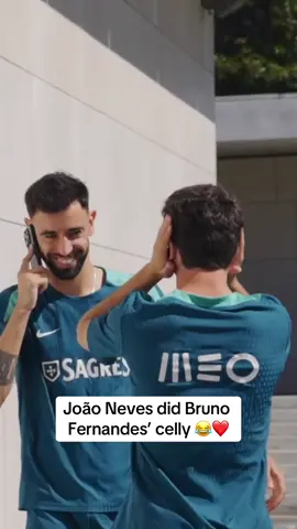 João Neves and #Bruno Fernandes 😂 (via @Portugal) #portugal #euro #football #futbol 