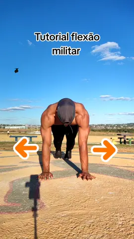 Tutorial flexão militar, exercício top pra peito 💯💥 #flexões #calisthenics #pullups #tutorial 