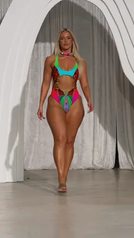 @Reality with Riss walking for @Asherah Swimwear at Haute Gala Runway Show 🧡