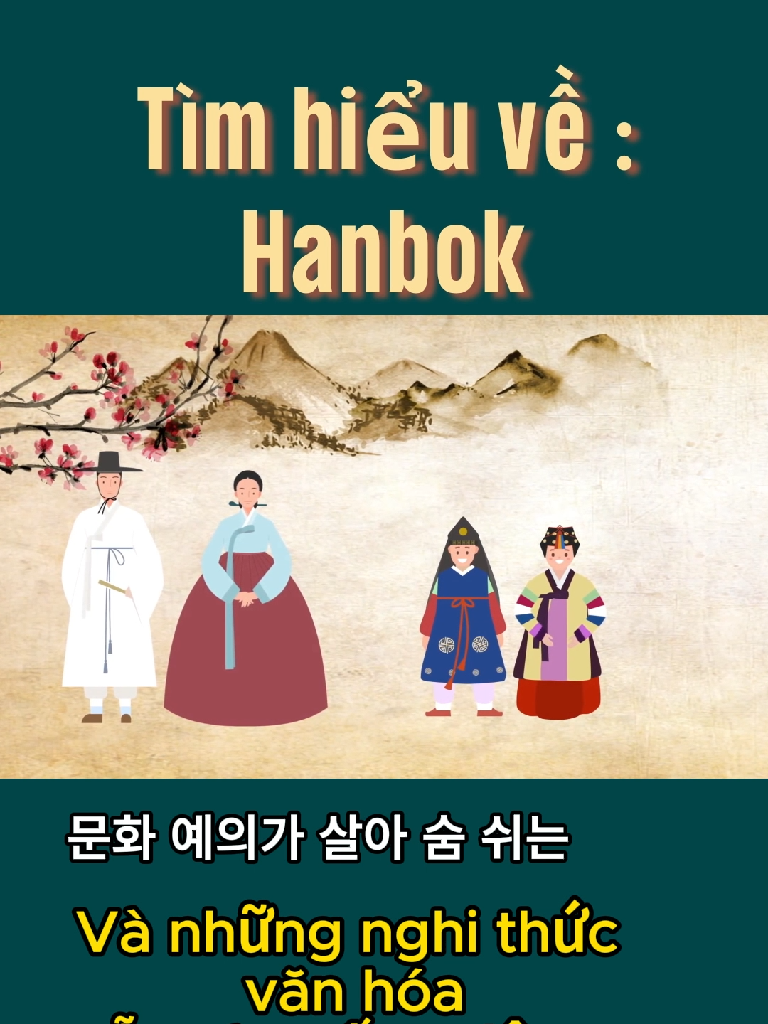 Cùng xem qua về Hanbok trang phục truyền thống của Hàn Quốc nha. #LearnOnTikTok #Korea #Hanbok #xuhuong