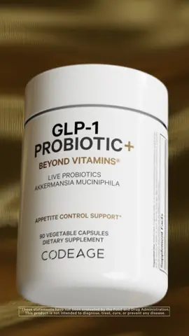 Explore Codeage GLP-1 Probiotic+, featuring a blend of probiotics including Akkermansia, Clostridium, and Bifidobacterium, complemented by chicory inulin. #codeage #probiotics #supplements #akkermansia #GLP1 