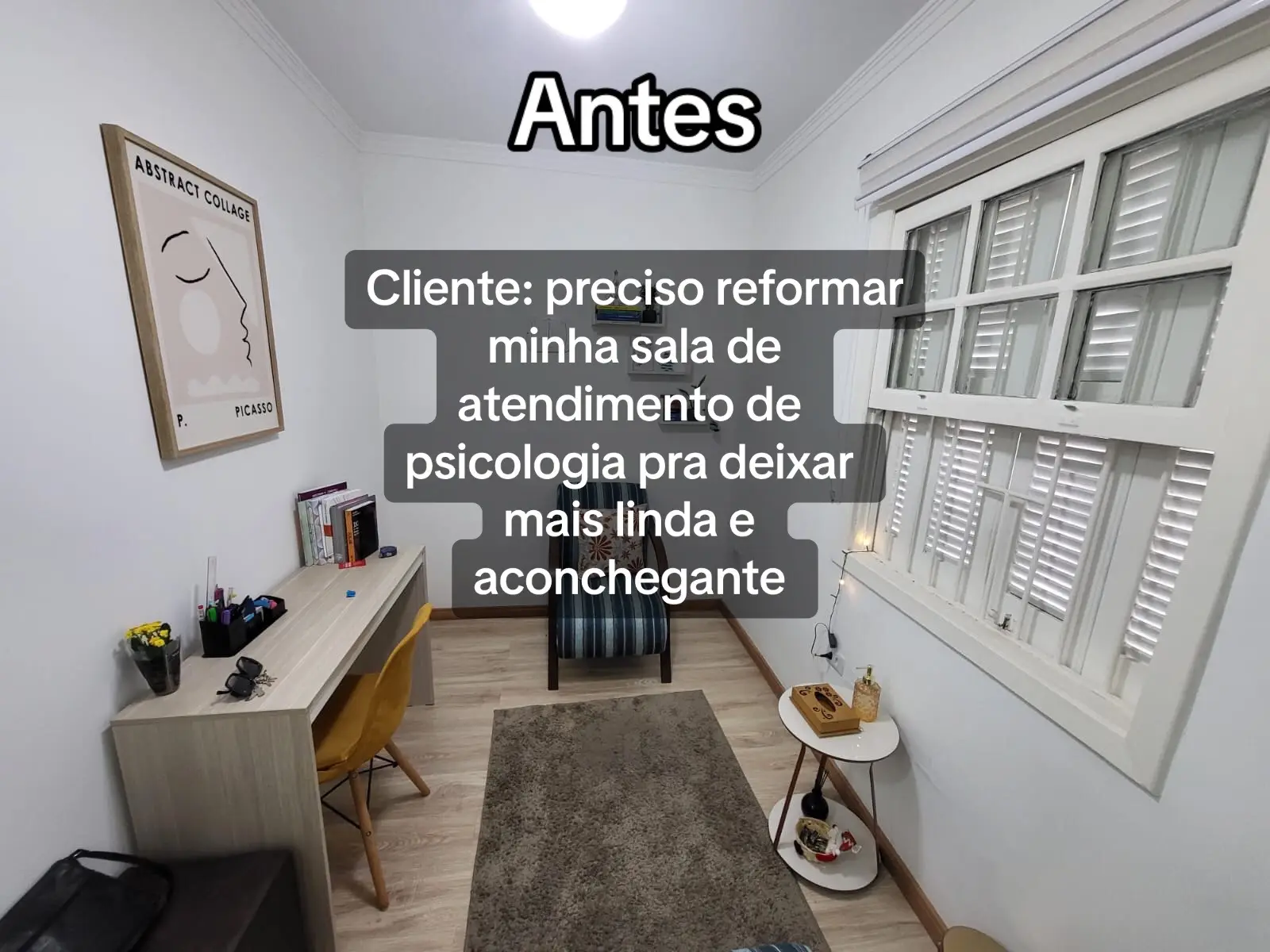 Sala de atendimento de uma Psicóloga. Muito charmosa e aconchegante. Em tons de rosa e detalhes dourado. O que vocês acharam? #psicologia #psicologa #saladeatendimento #salacomercial #designdeinteriores #tonsderosa #arquitetura #foryou #ambientesdecorados 