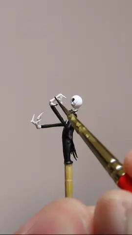 Tiny Jack Skellington Diorama 💀 ...#tinythings #minithings #diorama #miniature #timburton ##TimBurtonn #thenightmarebeforechristmas #nightmarebeforechristmas #polymerclay #dioramacreators #jackskellington