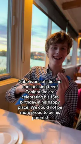 Cheers To Gabe on his 15th Birthday! #autism #birthday #nonverbal #nonspeaking #celebrate #montauk