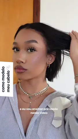 é assim que tenho modelado meu cabelo ultimamente, amo o resultado 🫧🎀  #fy #foryou #cabelocurto #koreanhairstyle 