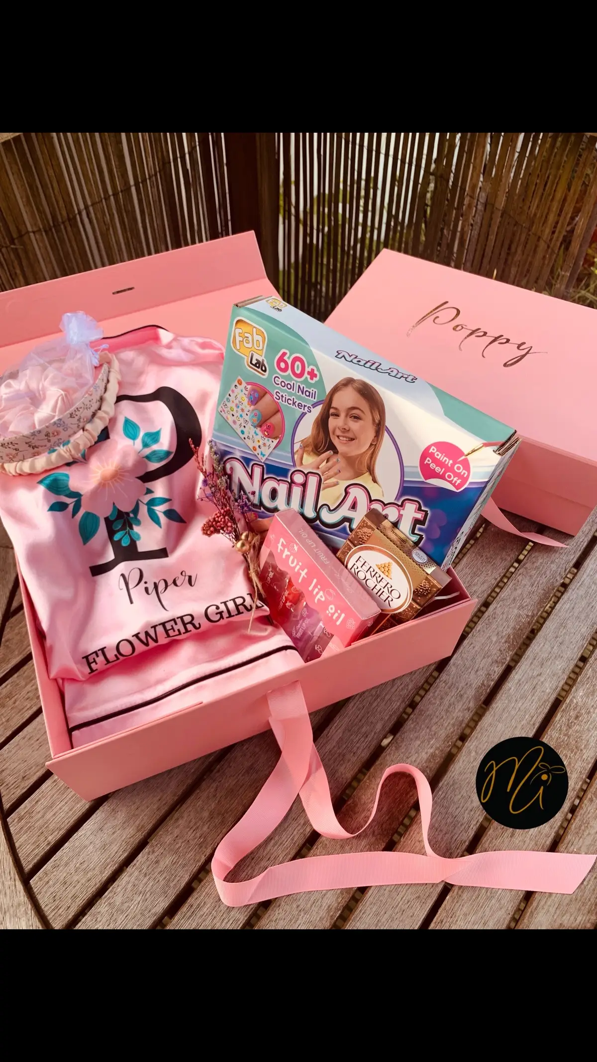 The perfect Flower Girl Wedding Hampers created for our beautiful bride to gift on her big day #weddinghampers #weddinggifts #flowergirl #wedding2024 #weddingtiktok #tiktokreel#wedding 