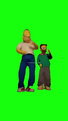 Homer Y Ned Batchata | Pantalla Verde #batchata #homer #meme #paratii #FYP #viral #baile #bailando #trending #thesimpsons