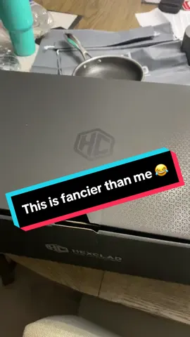 Just got some hexclad pots and pans and they legit are fancier than i am 😂 #hexclad #boujee #potsandpans #roadto10k #radlife #texas 